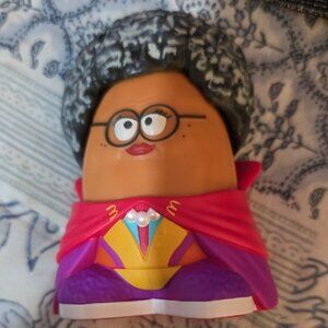 McDonald's Potato Toy with Red Cape and Purple Outfit